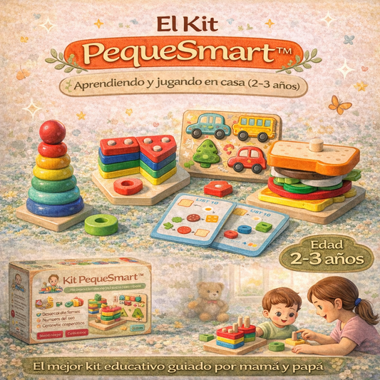 Kit de Estimulación Temprana 2–3 Años | Desarrollo Inteligente en 10 Minutos al Día